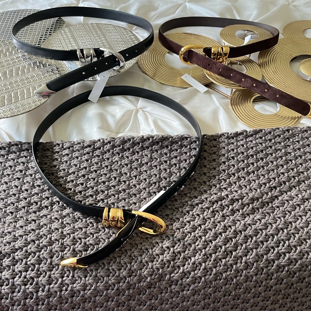 NWT Madewell Triple Metal Keeper Belt - Picture 7 of 10